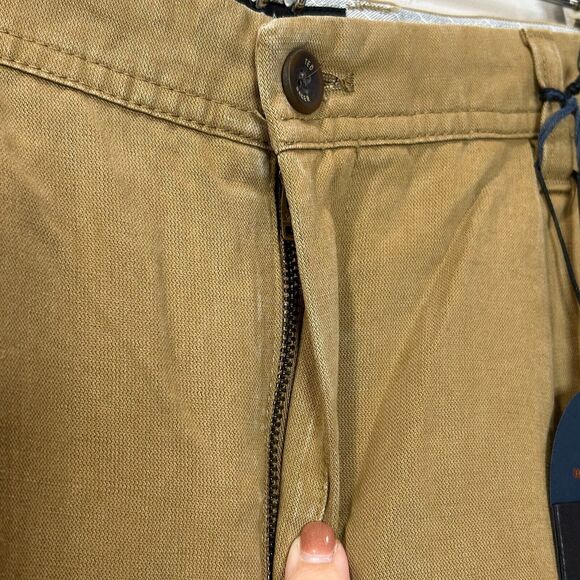 Ted Baker Pleated Tapered Trouser MMT-KURR Ultra Soft Camel Men's 32R NWT - Picture 3 of 12